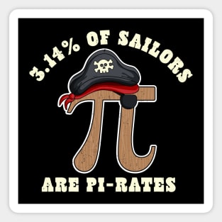 Pi Day Pirate 3.14% of Sailors are Pi Rates Math Geek Magnet